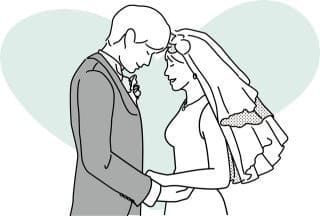 早く結婚したカップル